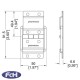 Large Zinc Strut Hinge